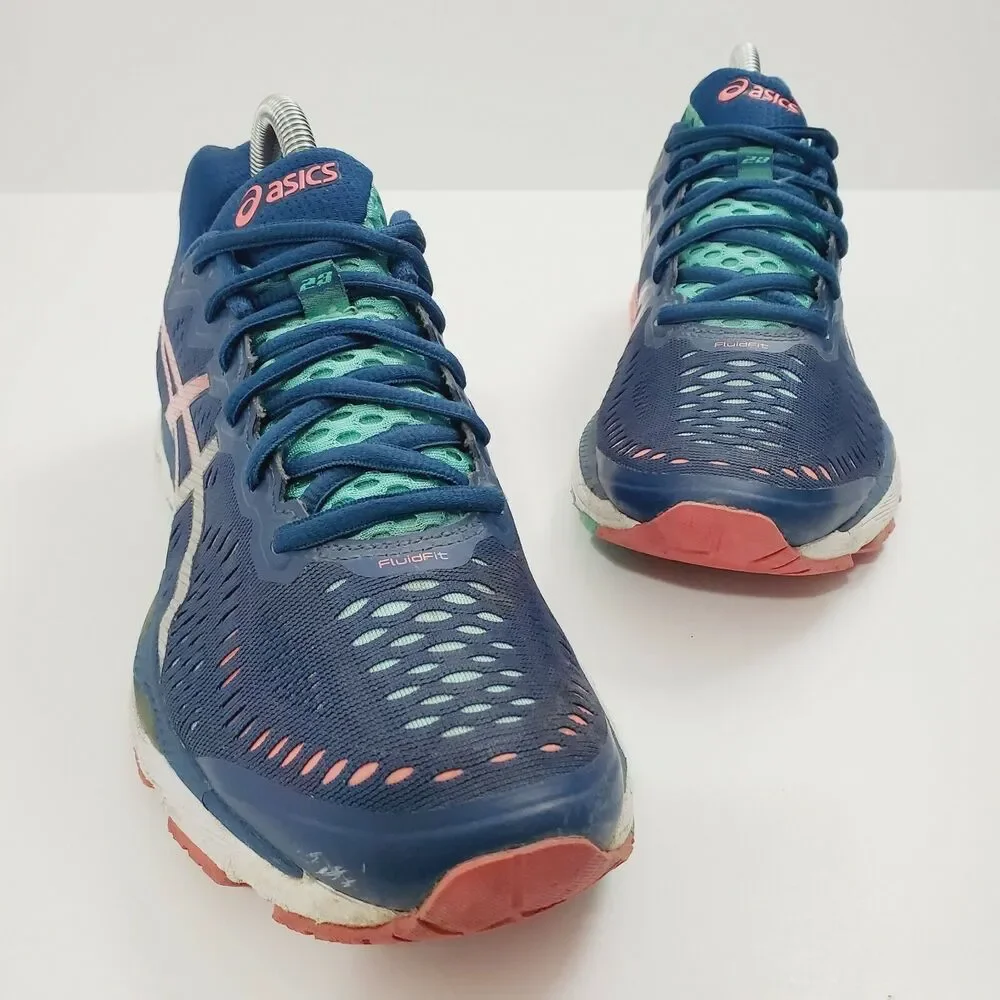 ASICS Shoes GEL-KAYANO 23 Womens Size 8.5 Blue Running Sneaker T696N